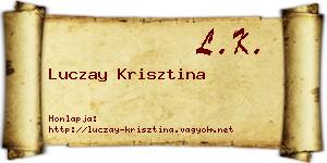 Luczay Krisztina névjegykártya