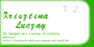 krisztina luczay business card